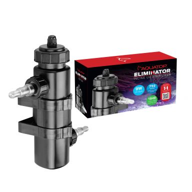 AQUATOP 9W Inline UV for Aquariums - 792 GPH for Fresh & Saltwater Tanks Up to 150 Gallons, E-9